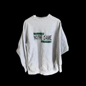 Notre Dame Women's Basketball Sweatshirt Sz XL Vintage Distressed Grey